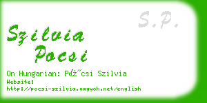 szilvia pocsi business card